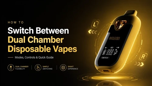 Conas a aistríonn tú idir seomra dé-vapes indiúscartha